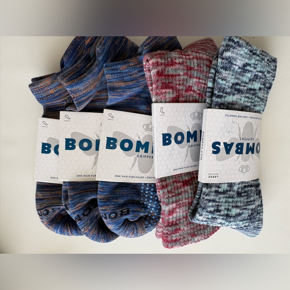 Bombas Ankle and Crew Socks (5 Pairs) Size: L —Colors Sent Randomly